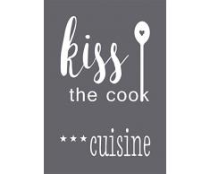 Rayher 45119000 Pochoir Kiss the cook A5, + 1 spatule