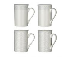 Premier Altea Lot de 4 Tasses Porcelaine Gris 270 ML