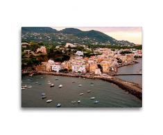 CALVENDO Toile de qualitÃ© supÃ©rieure 75 cm x 50 cm, Ponte sur Ischia | Tableau sur chÃ¢ssis | Impression sur Toile sur Toile vÃ©ritable Orte