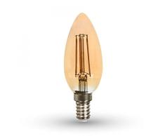 V-TAC SKU.7113 Ampoule LED Filament Bougie 4W E14 VT-1955, Plastique,et Autre materiaux, 4 W, Blanc
