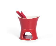 Home Chocolat Set à Fondue Chocolat pour 2 personnes, rouge