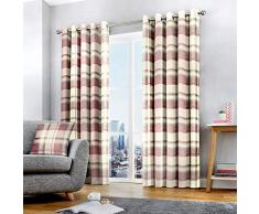 Fusion Rideaux à Åillets doublés, 100% Coton, Blush, Largeur x 228,6 cm de Hauteur (229 x 229 cm)