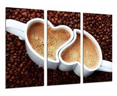 Tableau Moderne Photographique, Impression sur bois, Coupe du coeur, cafÃ©, cafÃ©, 97 x 62 cm, ref. 26604