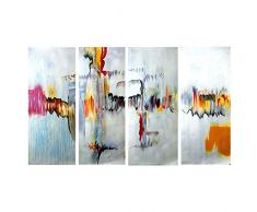 Legendarte - Tableau, Peinture Ã lhuile - Tremblement De Terre - cm. 120x90 (4 Panneaux)