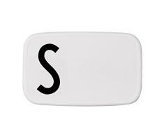 Design Letters Lunch Box Plastique Blanc/Noir 18 cm