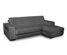 Elegant Housse de canapé matelassé, gris foncé, 290 cm