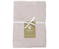 Moorish Idol - Lin Chambray Drap Plat- 240cm x 300cm- Rose Argile