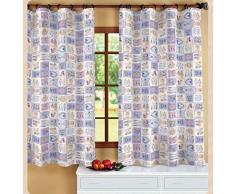 ForenTex Rideaux Lavande Voilage pour Cuisine dÃ©corative Polyester, 140Â x 140Â cm