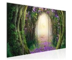 Tableau decoration murale Cerf de la forÃªt 200 x 80 cm - XXL Impression sur Toile Salon Appartment 5 Parties - prÃªt Ã accrocher - 608855a