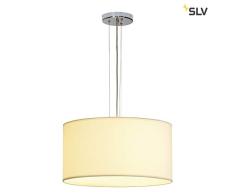 SLV Suspension SOPRANA PD-5 Acier | Abat Jour Textile Blanc | E - A+