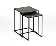 Lambert Dado Table dappoint en mÃ©tal Graphite/Noir Taille Unique