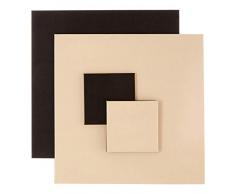 Premier Housewares Set de Table et Dessous-de-Verre, Carton, polyurÃ©thane, Noir/crÃ¨me, Taille Unique