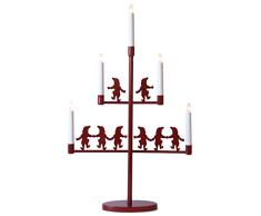 Star 166-03 Chandelier Nisse, 5 lumiÃ¨res, E10, 9 W, Rouge, 62,5 x 38 x 8