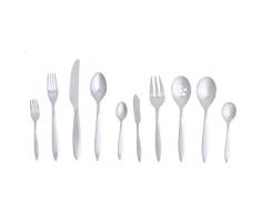 AmazonBasics MÃ©nagÃ¨re de 65 couverts en acier inoxydable satinÃ©, mat - service pour 12 personnes