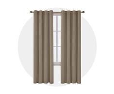Deconovo Rideaux Thermiques pour Salon Taupe 229 x 140 cm