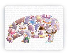 Louise Tate Illustration H is for Hippo Set de Table 29,2 x 21,6 cm