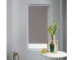 store dintérieur store enrouleur occultant 60x90 cm polyester occult taupe