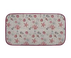 GEMITEX Tapis armony imprimÃ© dÃ©tÃ© Motif Marin 97, Dimensions 57 x 115 cm, fabriquÃ© en Italie, avec Fond antidÃ©rapant, idÃ©al pour intÃ©rieur et extÃ©rieur, Coton, Rouge Corail