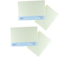 Craft UK Lot de Cartes et enveloppes C5Â en Couleur 3Â Options, Papier Ivoire