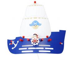 EEC A++, Elobra Applique murale bateau de pirates - Bois 1 ampoule