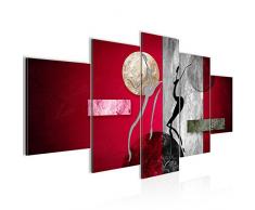Tableau decoration murale Figures abstraites 200 x 100 cm - XXL Impression sur Toile Salon Appartment 5 Parties - prÃªt Ã accrocher - 301151c