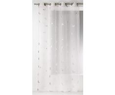 Homemaison 09456-8-AL Voilage Voile/Polyester Argent/Champagne 1 x 140 cm