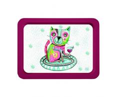 Allen Designs Deco Vide Poche Motif Chat, Grande Mesure, métal, Multicolore, 35 x 25 x 25 cm