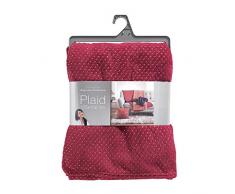 douceur dintÃ©rieur plaid 125x150cm metallise mazarine framboise
