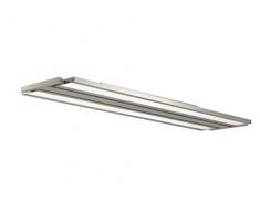 Evotec CLASSIC TEC TURN Plafonnier LED à 2 ampoules pivotantes 2700-6500 K 70 W 8250 lumens/Contrôle de la lumière par télécommande Aluminium 70 W Transparent Small
