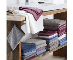 Living Crafts Azur Serviette de Bain 100% Coton Bio Taille Unique