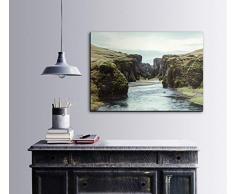 Bonamaison DÃ©coration Murale Impression sur Toile, Dimensions: 100 x 70 Cm - ConÃ§u et fabriquÃ© en Turquie