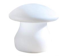 Veilleuse rechargeable champignon LED blanc/multicolore dimmable FUNNY H20cm avec télécommande et socle à induction