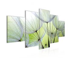 Tableau decoration murale Fleurs de pissenlit 200 x 100 cm - XXL Impression sur Toile Salon Appartment 5 Parties - prÃªt Ã accrocher - 206151a