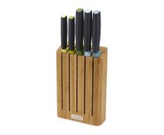 Joseph Joseph Elevate Knives Bamboo Ensemble de 5 couteaux Elevate avec bloc en bambou peu encombrant