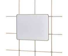 iDesign 08065EU rectangulaire pour système modulaire, Petit métal pour Dressing ou Salle de Bain, Fixer sur Grille Murale ou comme Miroir de Poche, argenté Mat, 20, 3 cm x 1, 1 cm x 15, 2 cm