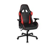 Topstar Speed Chair 2 Chaise de Bureau pivotante en Cuir synthÃ©tique Rouge/Noir Taille Unique, Similicuir, Rouge/Noir, Taille Unique