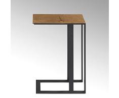Lambert Louis Table dappoint en Fer 43 x 30 H61 cm MÃ©tal Graphite Naturel Taille Unique