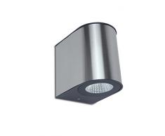Lutec 563800029 Applique Gemini Rond M 1L Métal, Intégré, 24 W, Argent