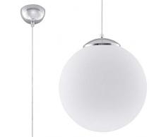 Sollux Lighting UGO 40 Suspension Verre Blanc Chrome