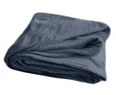 HomeMaison Plaid, Polyester, Ardoise, 200x140 cm