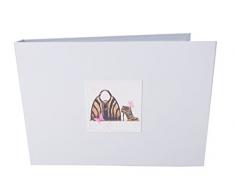 White Cotton Cards Tiny Album Photo Valeur Imprimé Animal Sac et Chaussures, Blanc