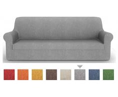 PETTI Artigiani Italiani - Housse Canapé, Housse de Canapé, Housse de Clic Clac, Housse de Canapé 2 Places, Gris, Tissu Jacquard, 100% Made in Italy