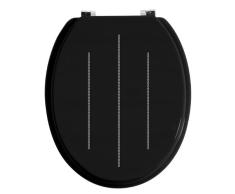 Premier Housewares 1604097 Abattant de Toilette Siege WC Détail Diamante + Raccords Alliage Zinc Noir