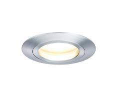 Paulmann 93967 encastrés LED Coin plat spot encastré kit complet satiné cadre de montage rond plafonnier spot 7W Alu lumière encastrée gradable