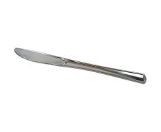 Decor Service Couverts jetables, polystyrène (PS), Argent, 20 x 1 cm