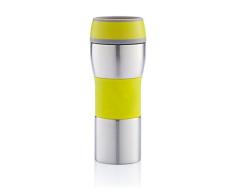 Loooqs P432.397 Mug Isotherme à Double parois Anti-Gouttes, Vert, INOX