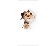 Posterdepot ktt0155 Affiche de Porte Motif tête de Chat 93 x 205 cm