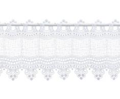 Plauener Spitze by Modespitze 69348_28_w Rideau de Douche Court 100% Polyester Blanc 28 cm