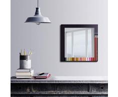 Bonamaison DÃ©coration Murale Impression sur Miroir EncadrÃ© sur Toile, Dimensions: 50 x 50 Cm - ConÃ§u et fabriquÃ© en Turquie