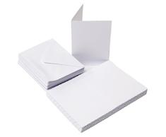The Paper Palace Le Palais de Papier 50Â Cartes et enveloppes Bord Non Ã©barbÃ© C6Â (11,4Â x 16,3Â cm), Blanc